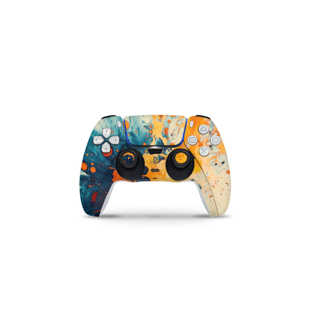 Decal Skin Sticker Compatible with PS5 Slim: Abstract Splash Art