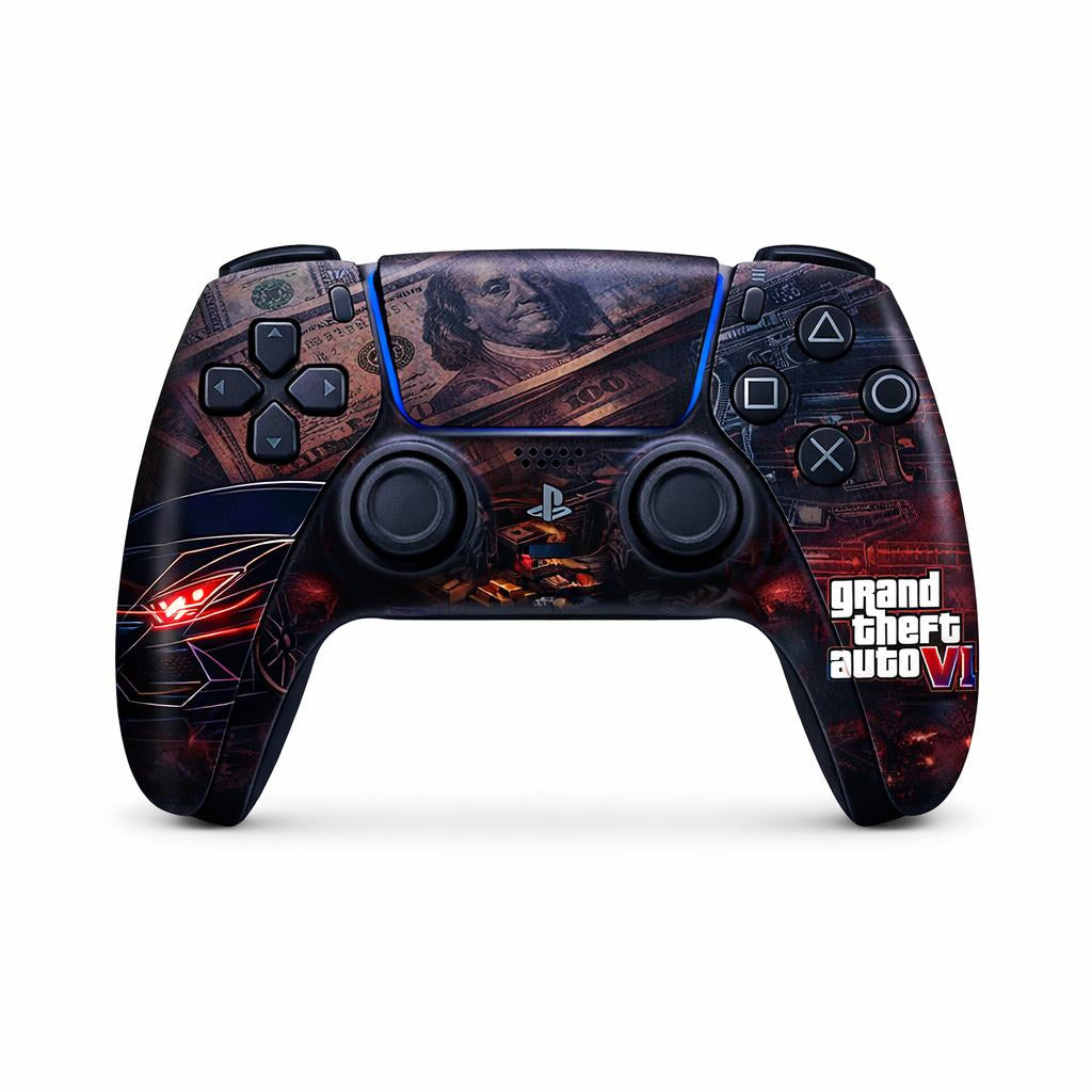 Skin Compatible with PS5 Digital (No Disc): Grand Theft Auto VI Luxury heatmap