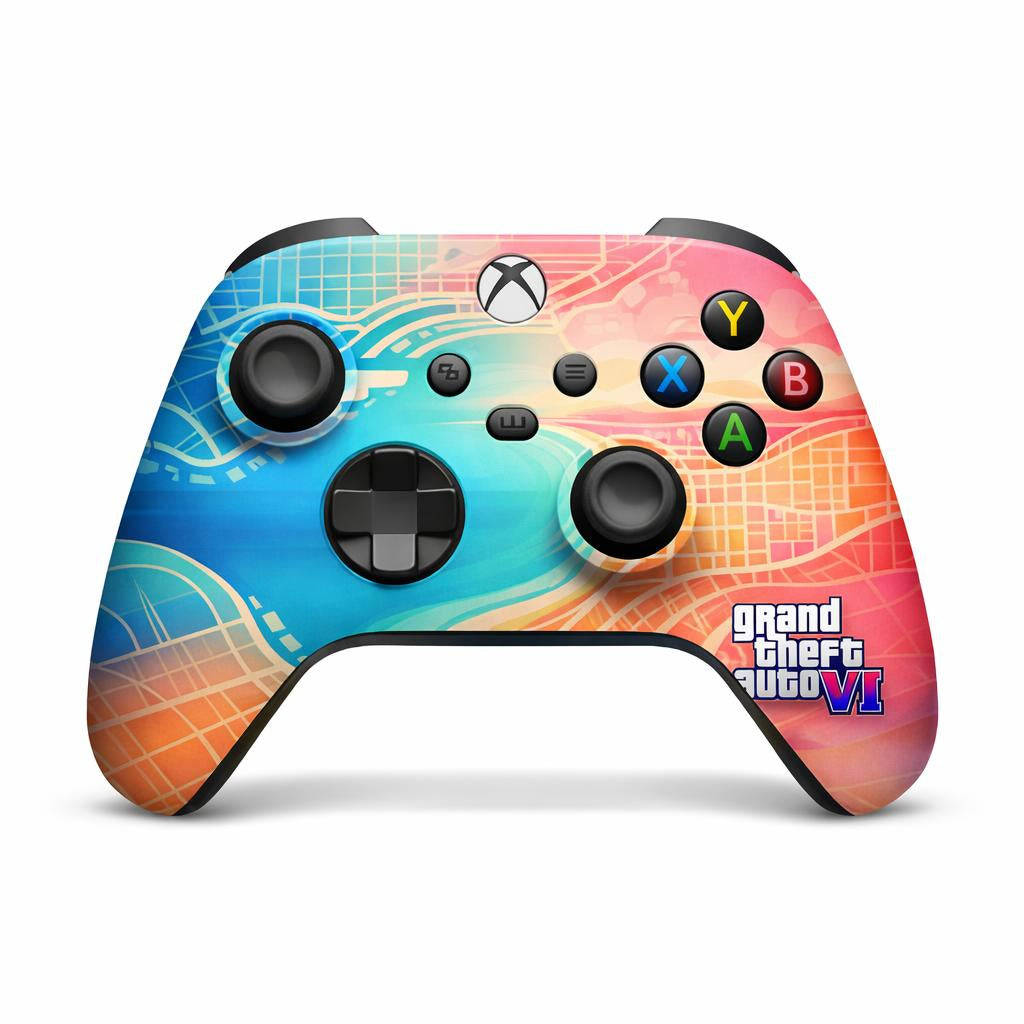 Skin Compatible with Xbox Series X: Grand Theft Auto VI Street crime collage