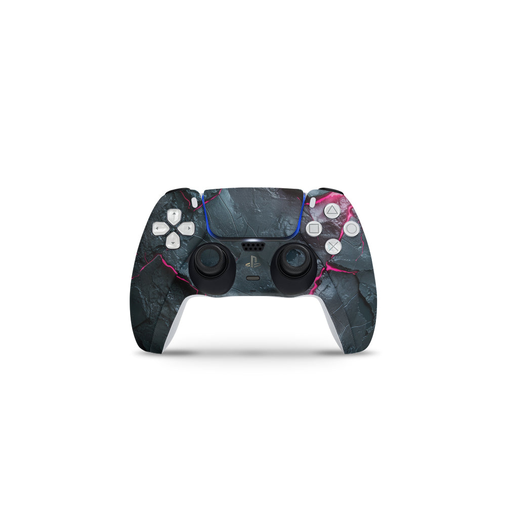 Decal Skin Sticker Compatible with PS5: Carbon Rock Glow Pink