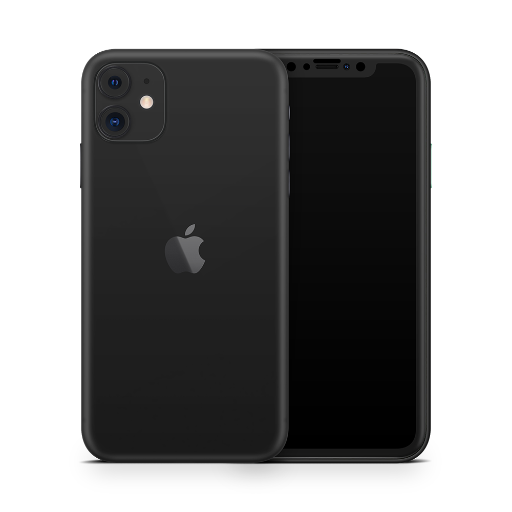 SkinNit Decal Sticker Skin Apple iPhone 11 Matte Black (Decal Skin)