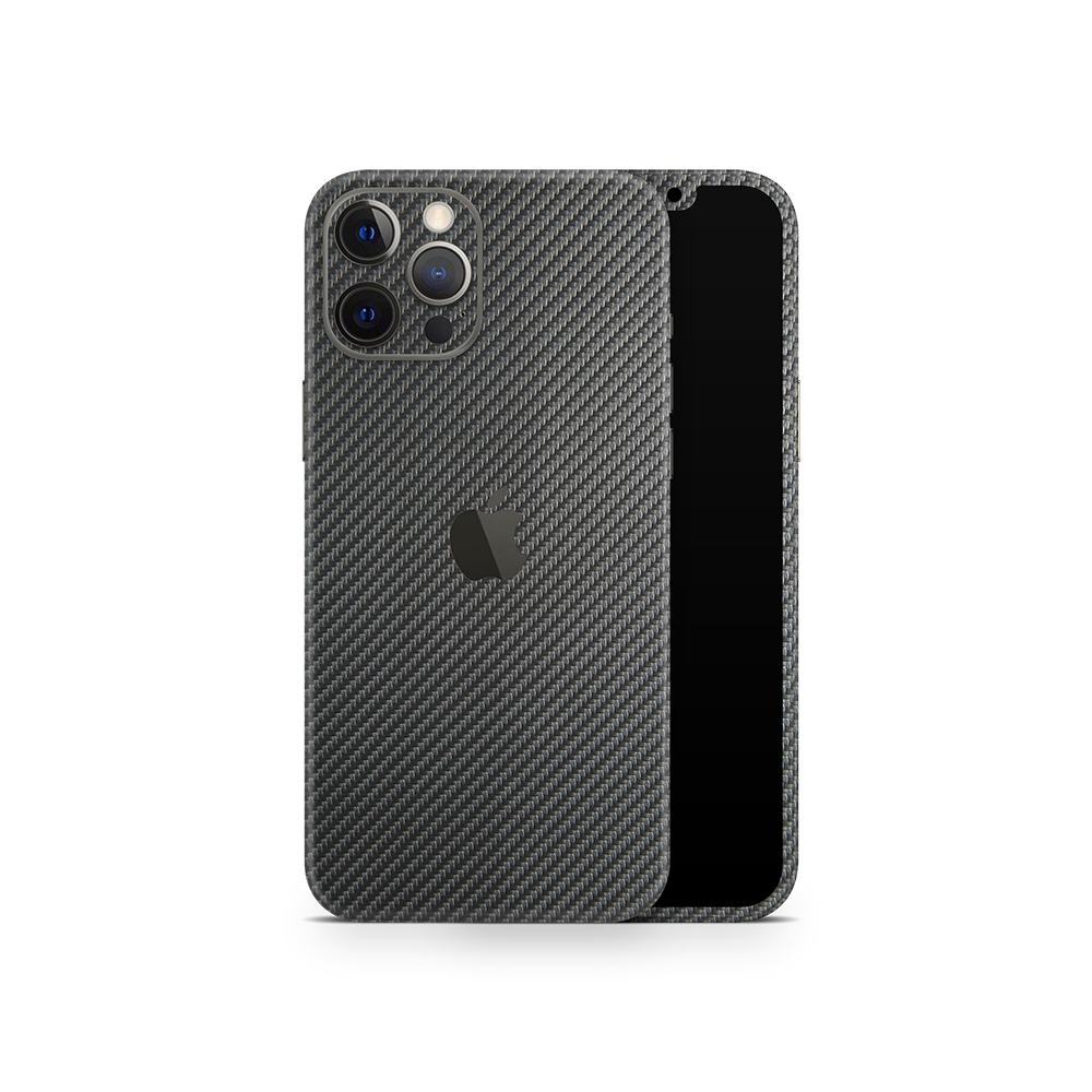 SkinNit Decal Sticker Skin Apple iPhone 12 Pro Max Carbon Fiber Anthracite (Decal Skin)