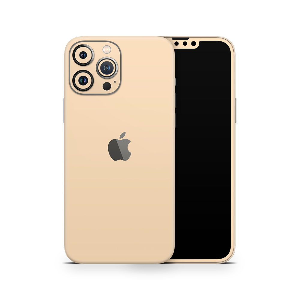 SkinNit Decal Sticker Skin Apple iPhone 13 Pro Pastel Matte Orange (Decal Skin)