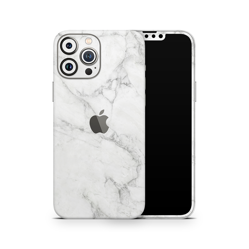 SkinNit Decal Sticker Skin Apple iPhone 13 Pro Max Marble White (Decal Skin)