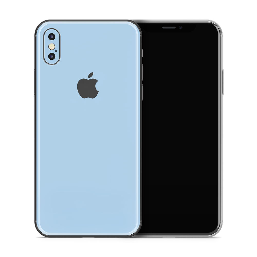 SkinNit Decal Sticker Skin Apple iPhone X Pastel Blue (Decal Skin)