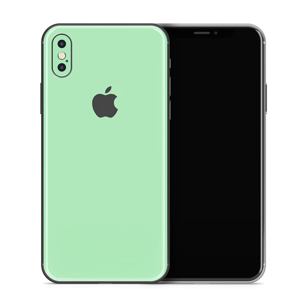 SkinNit Decal Sticker Skin Apple iPhone XS Max Pastel Green (Decal Skin)