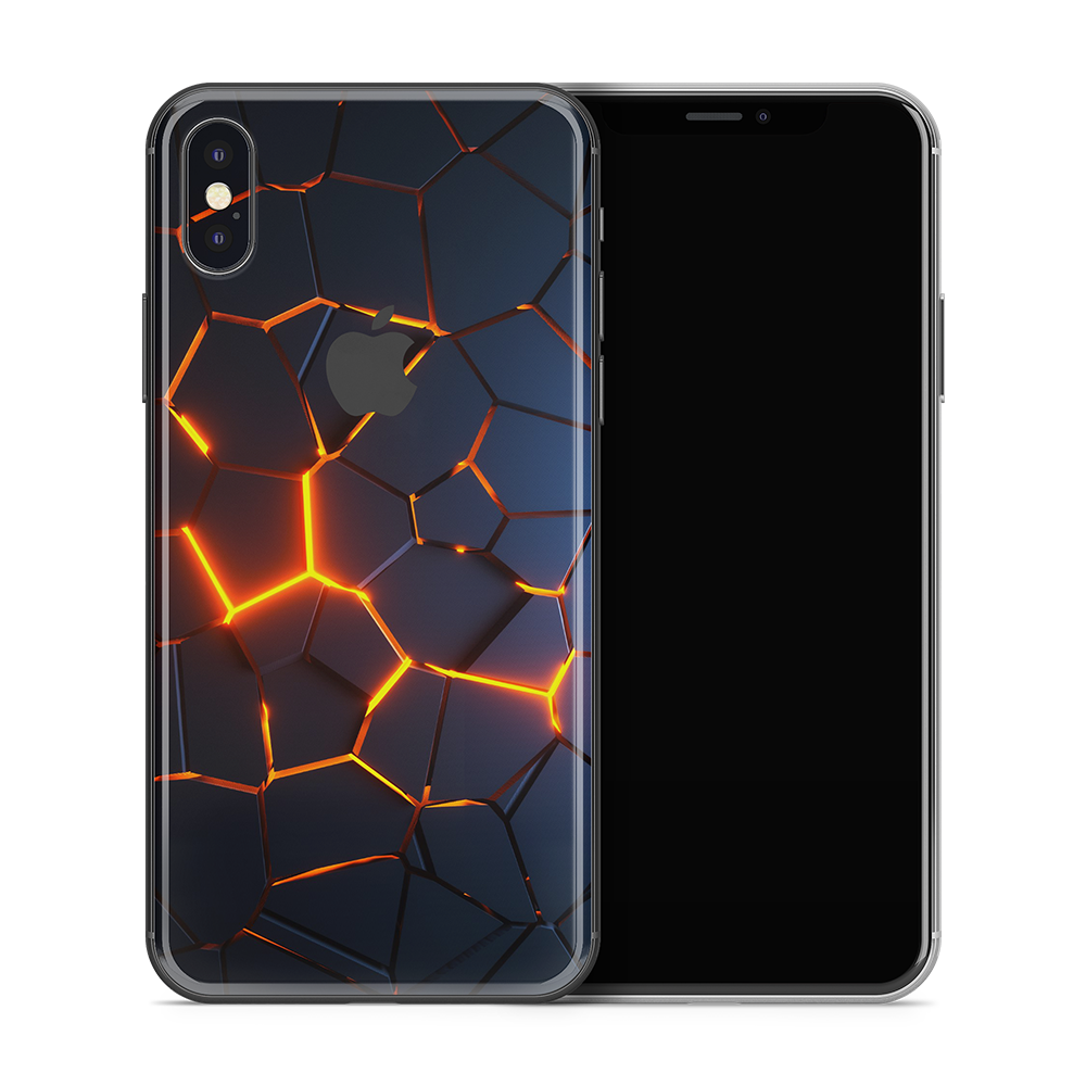 SkinNit Decal Sticker Skin Apple iPhone XS Premium Lava (Decal Skin)