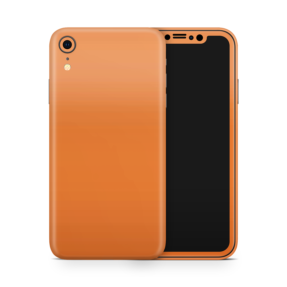 SkinNit Decal Sticker Skin Apple iPhone XR Matte Orange (Decal Skin)