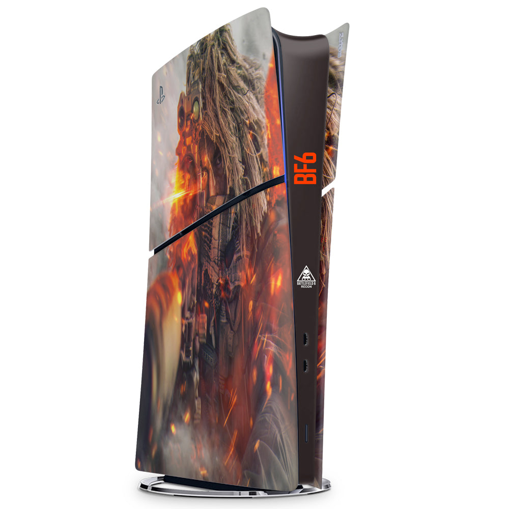 Decal Skin Compatible with PS5 Slim Digital (No Disc): Battlefield 6 Recon (Decal Only)