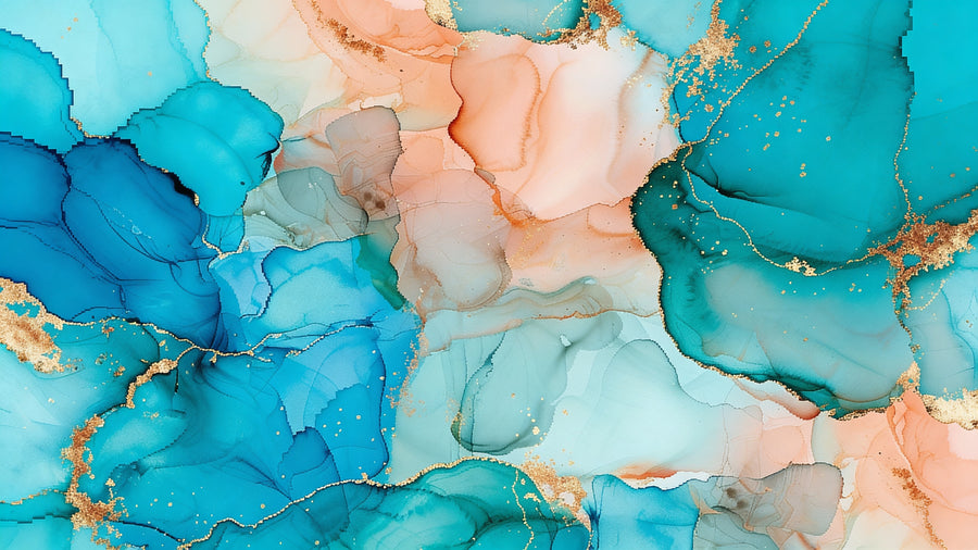 Aqua Coral Marble - Marble Range SkinNit design