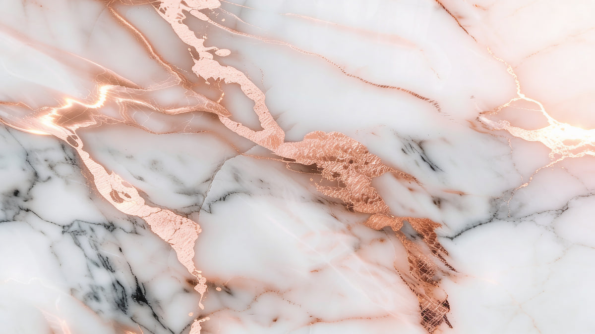 Blush Rose Gold Marble
