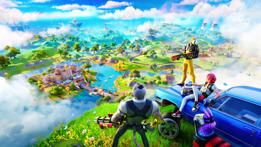 Fortnite Island Sky Drop SkinNit design - Seedream 16:9 edit