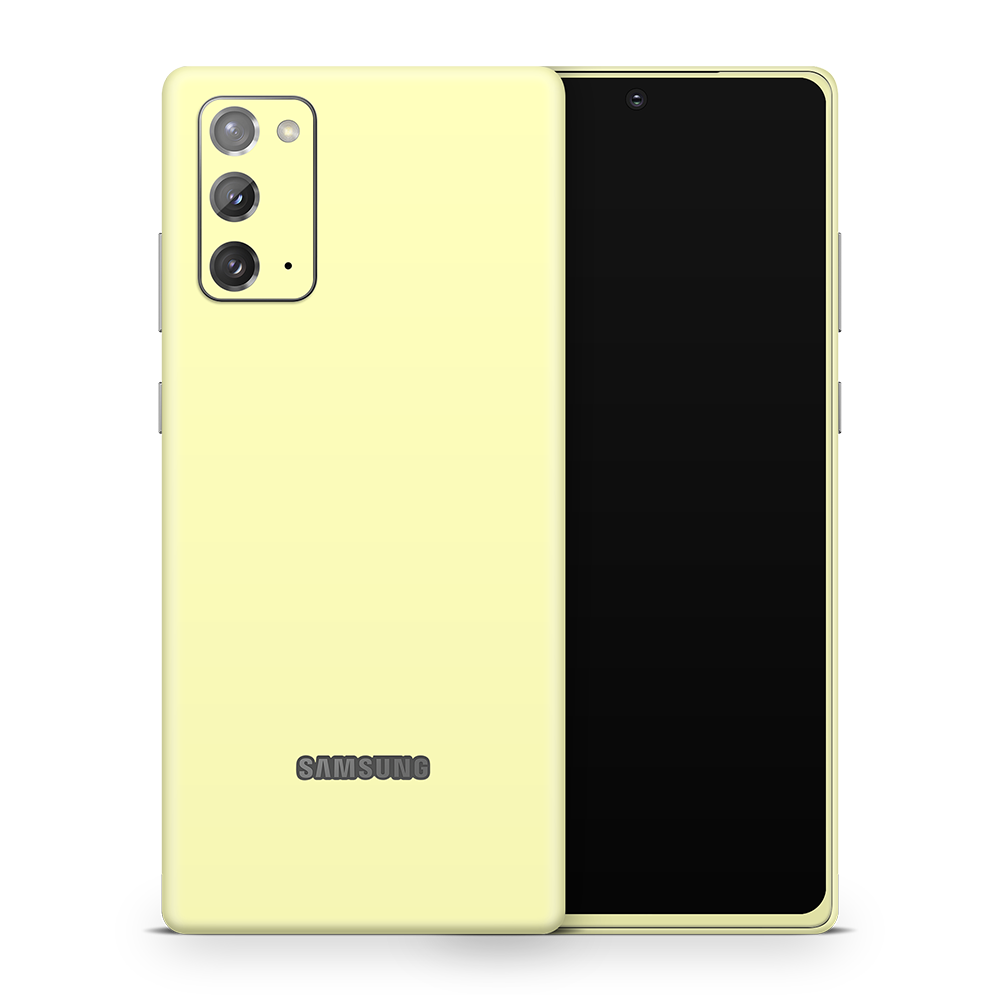 SkinNit Decal Sticker Skin Samsung Galaxy Note 20 Pastel Yellow (Decal Skin)