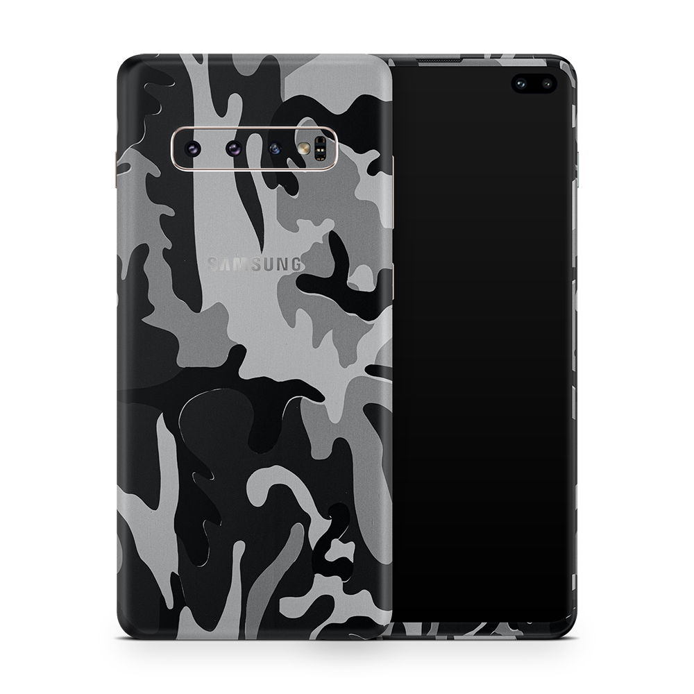 SkinNit Decal Sticker Skin Samsung Galaxy S10 Camo Snow (Decal Skin)
