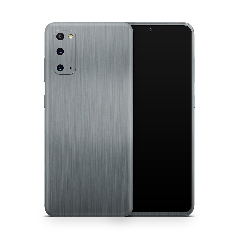 SkinNit Decal Sticker Skin Samsung Galaxy S20 Brushed Aluminum (Decal Skin)