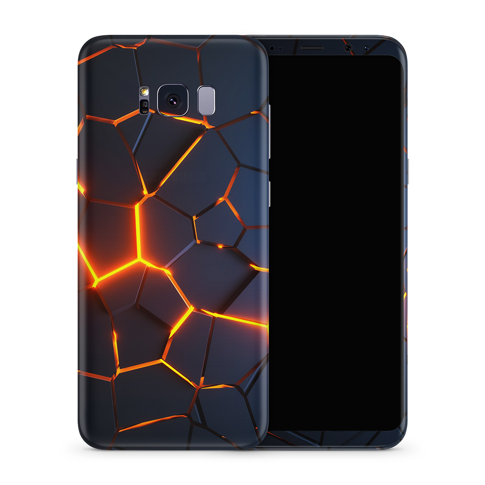 SkinNit Decal Sticker Skin Samsung Galaxy S8 Premium Lava (Decal Skin)