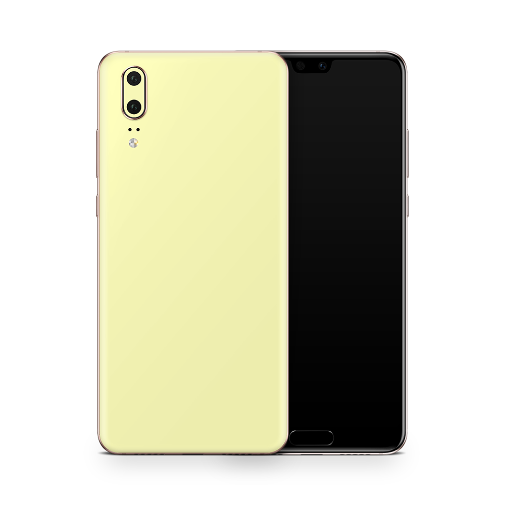 SkinNit Decal Sticker Skin Huawei P20 Pastel Yellow (Decal Skin)