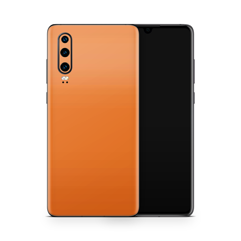 SkinNit Decal Sticker Skin Huawei P30 Matte Orange (Decal Skin)