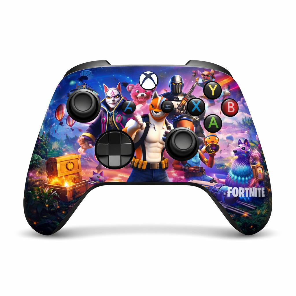Skin Compatible with Xbox Series X: Fortnite Neon cyber arena