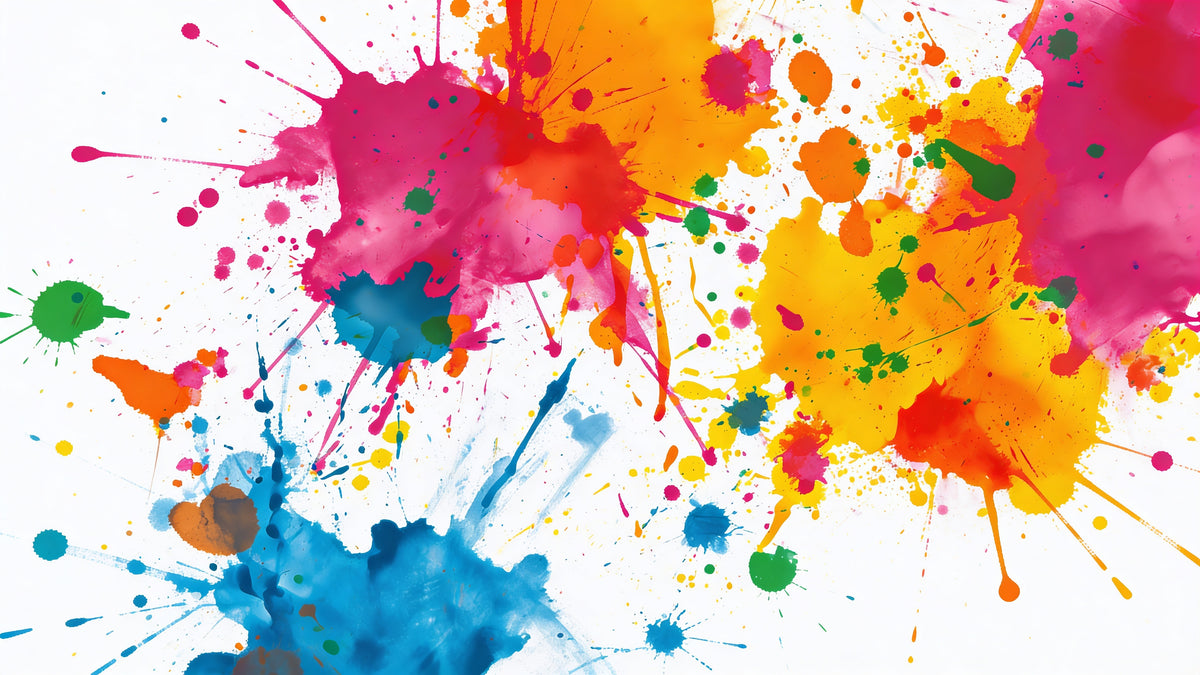 Rainbow Ink Splatter