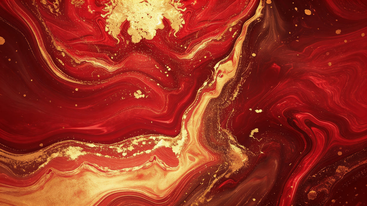 Ruby Gold Marble
