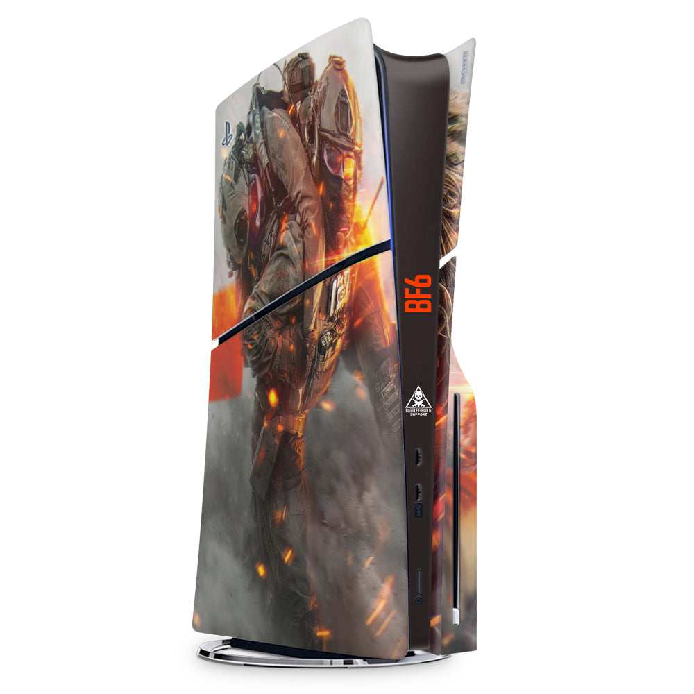 Decal Skin Compatible with PS5 Slim (Disc): Battlefield 6 Support (Decal Only)