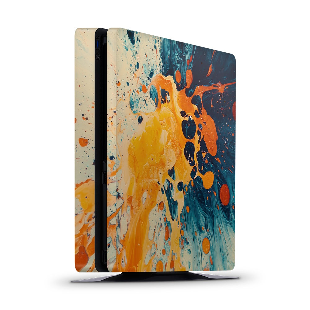 Decal Skin Sticker for PS4 Slim: Abstract Splash Art