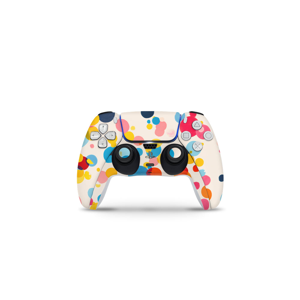 Decal Skin Sticker Compatible with PS5: Vibrant Polka Dots