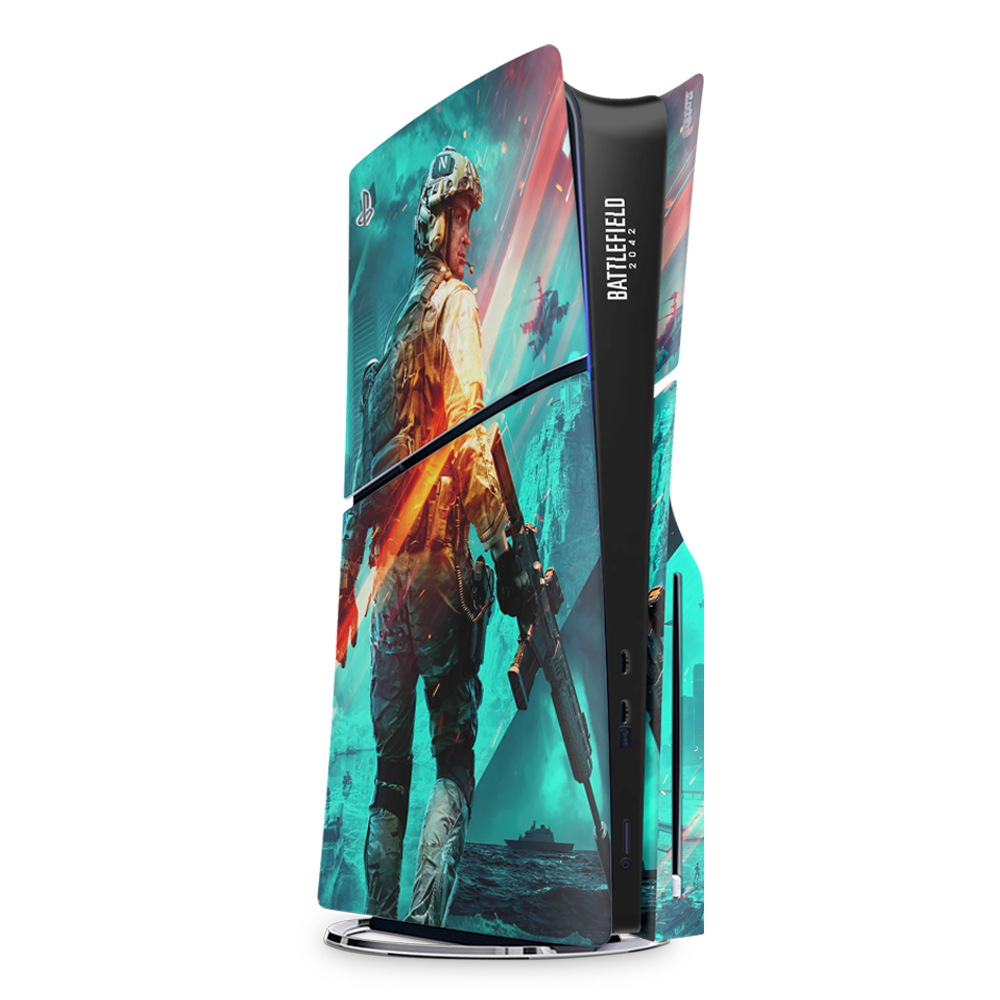 SkinNit Decal Sticker Skin For PS5 Slim : Battlefield