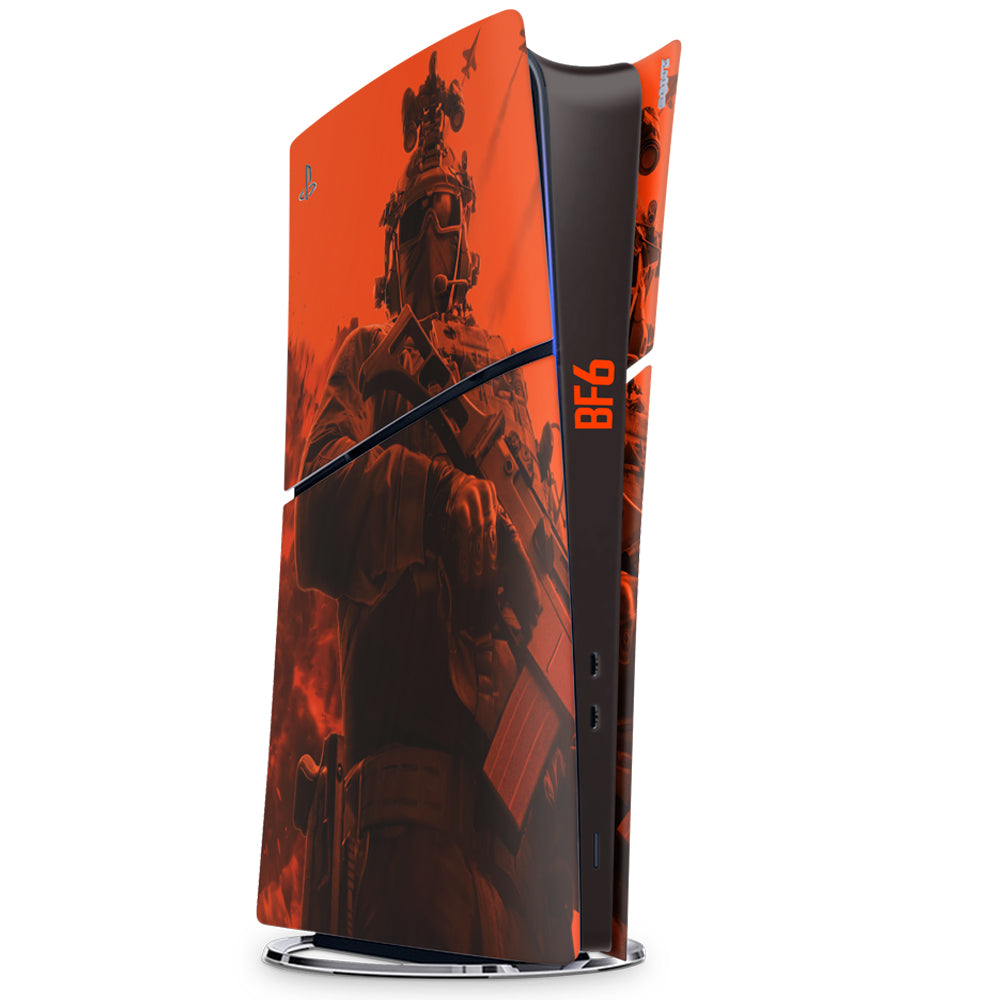 Decal Skin Compatible with PS5 Slim Digital (No Disc): Battlefield 6 (Decal Only)