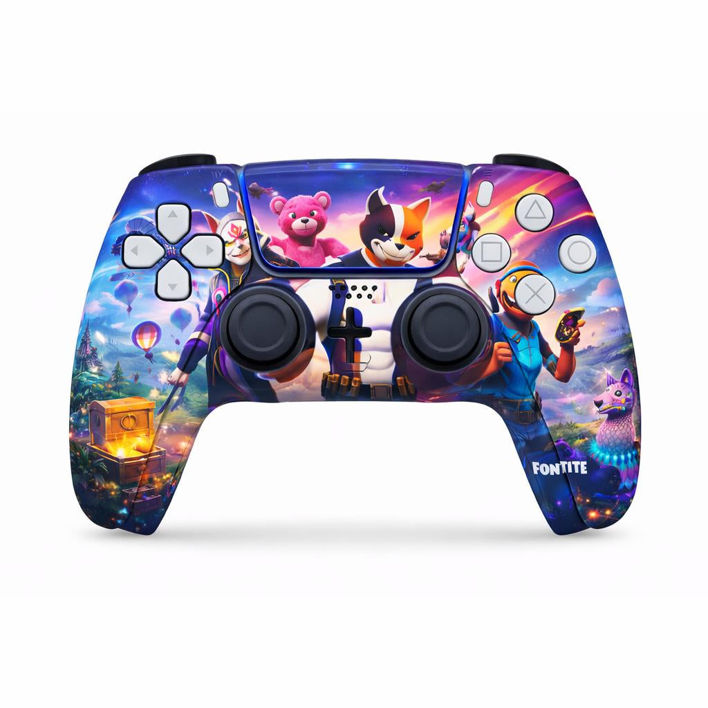 Skin Compatible with PS5 Slim (Disc): Fortnite Neon cyber arena