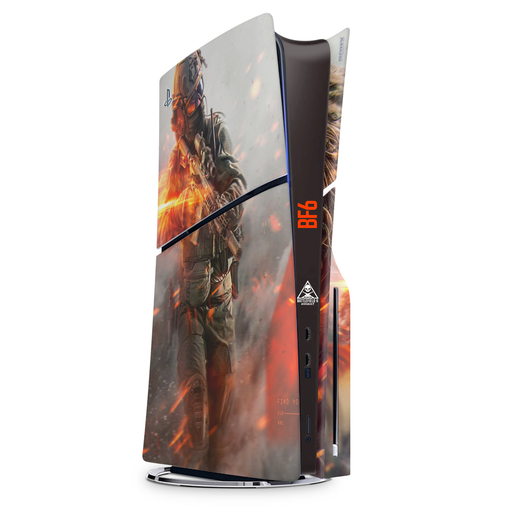 Decal Skin Compatible with PS5 Slim (Disc): Battlefield 6 Assult (Decal Only)
