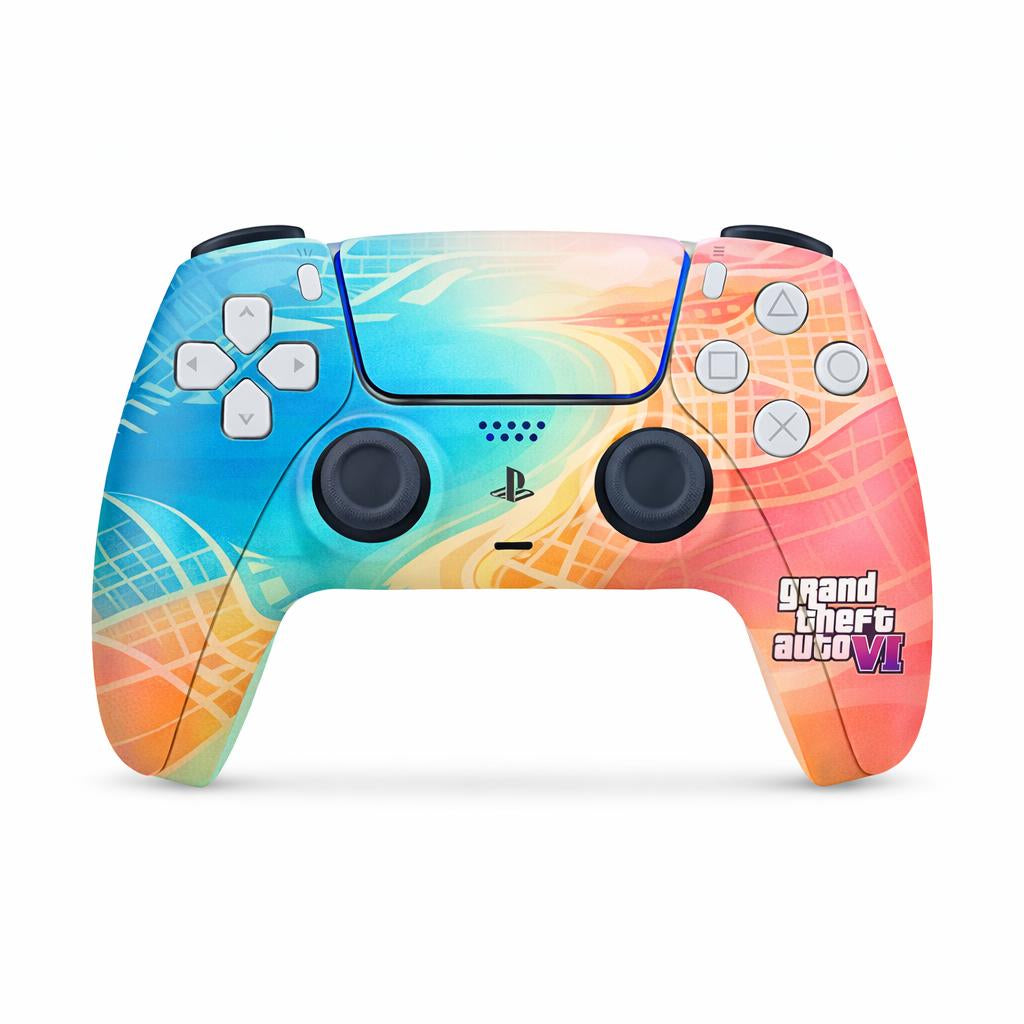 Skin Compatible with PS5 Slim Digital (No Disc): Grand Theft Auto VI Luxury heatmap