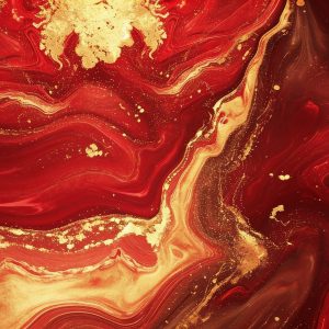 Ruby Gold Marble
